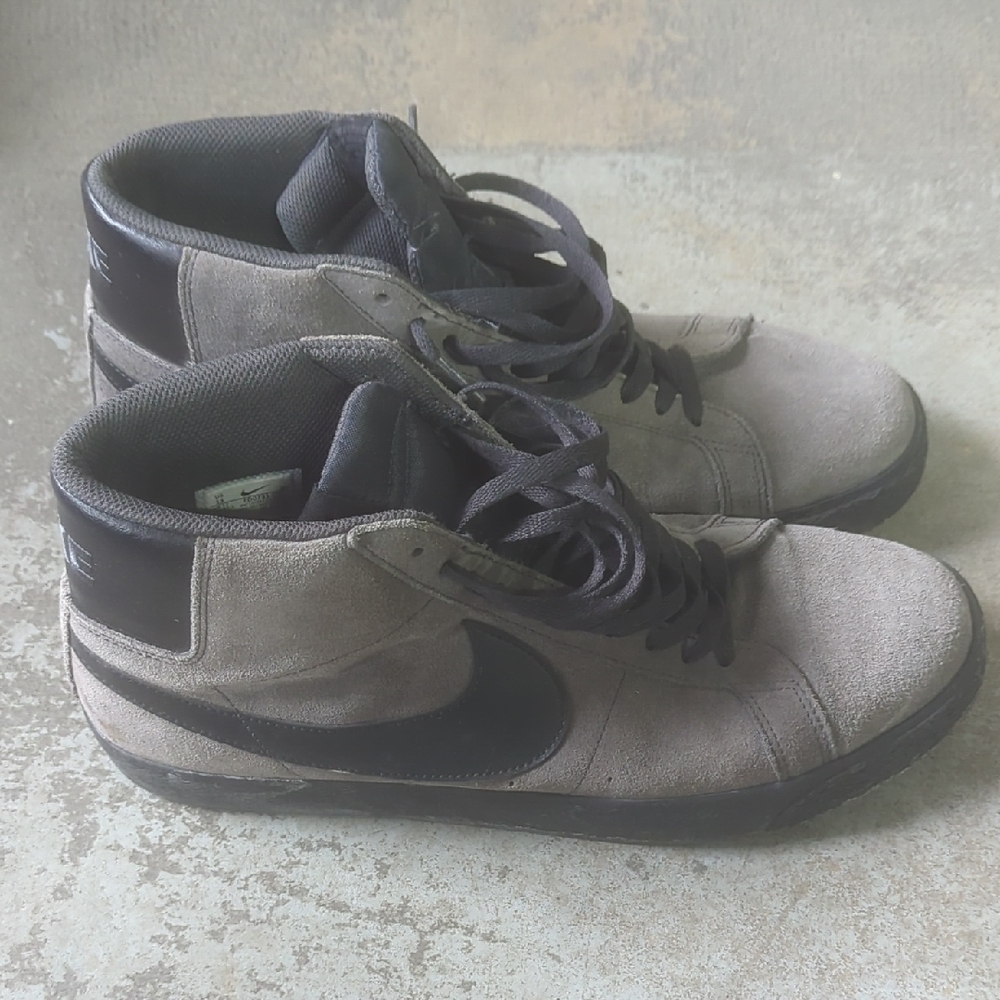 Nike Black and Gray High-Top Sneakers